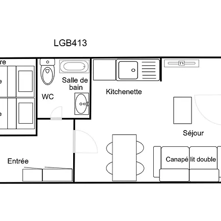 公寓 Confortable 2 Pieces, Skis Aux Pieds, 4 Pers, Balcon Ouest - Fr-1-182a-38 谷雪维尔