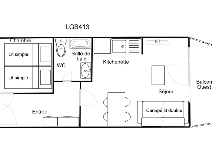 Lejlighed Confortable 2 Pieces, Skis Aux Pieds, 4 Pers, Balcon Ouest - Fr-1-182a-38 Courchevel